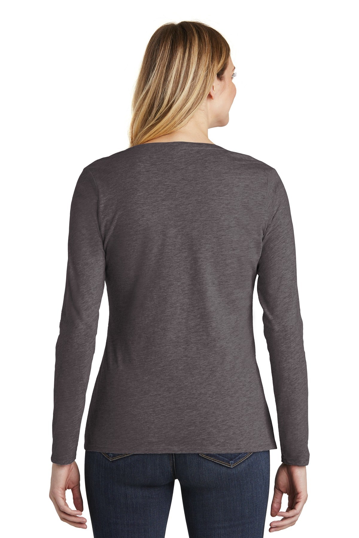 District Women's Very Important Tee Long Sleeve V-Neck. DT6201 Womens Apparel Shirts & Tops
