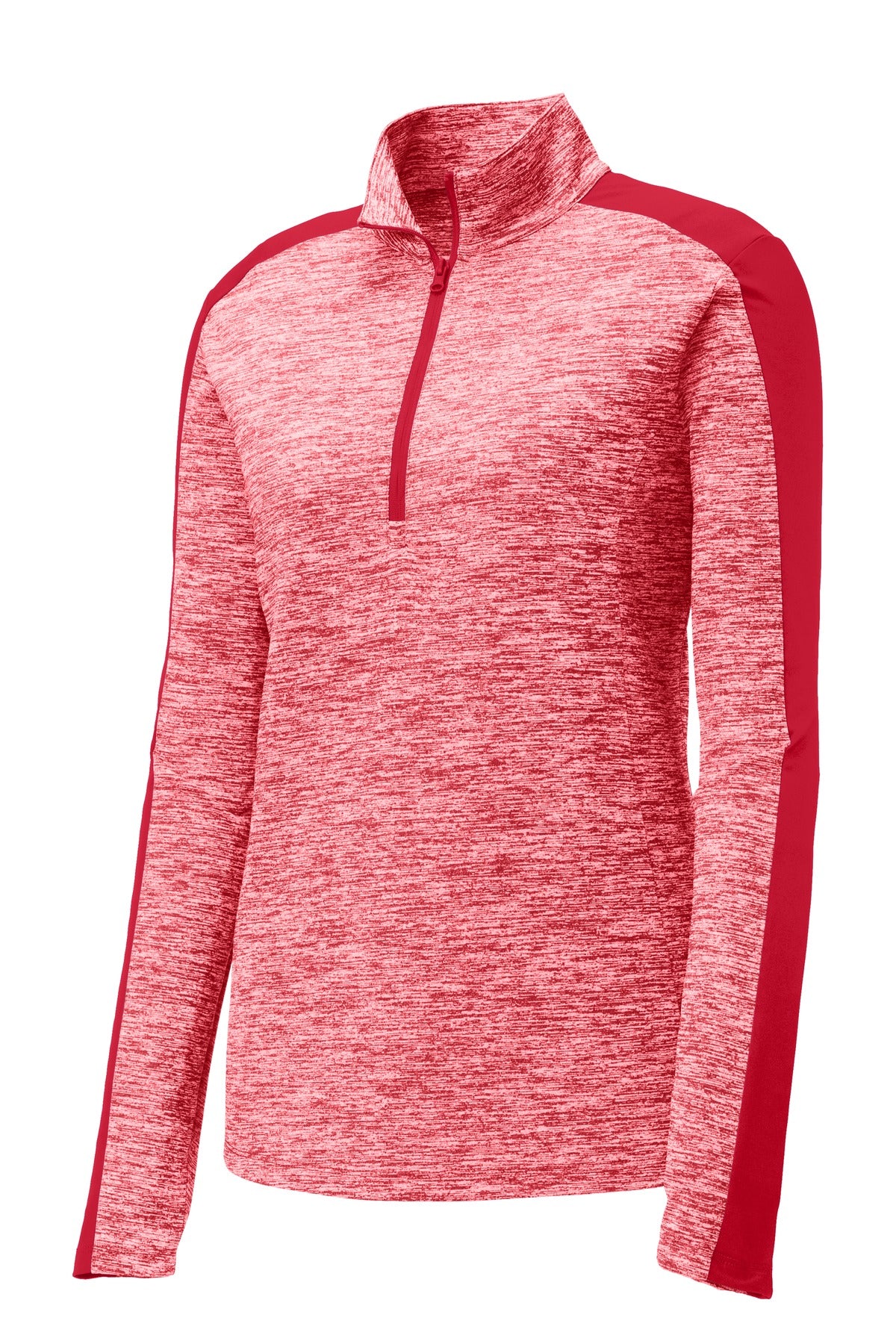 Sport-Tek Women's PosiCharge Electric Heather Colorblock 1/4-Zip Pullover LST397 Womens Apparel Sweatshirts & Fleece