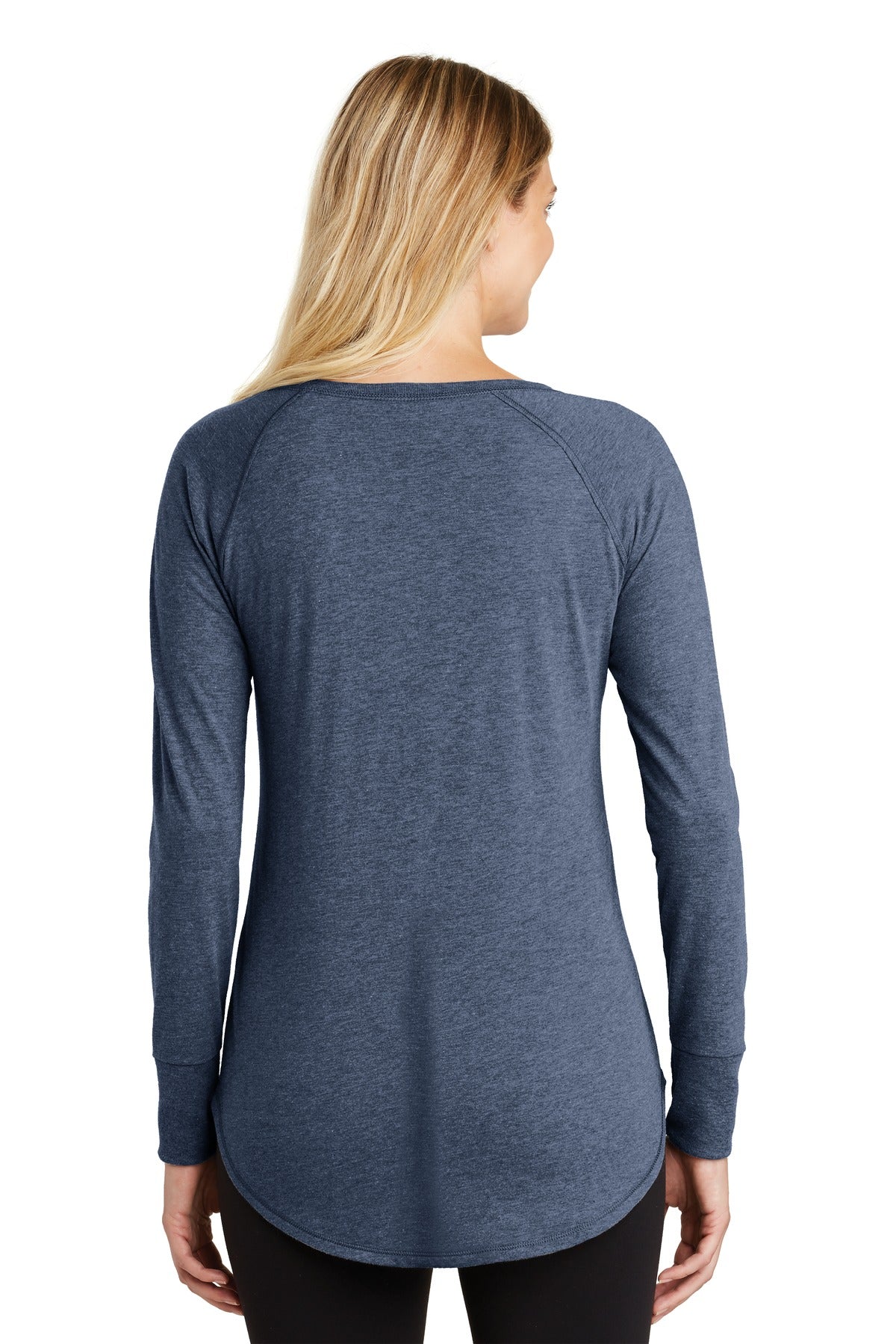 District Women's Perfect Tri Long Sleeve Tunic Tee. DT132L Womens Apparel Shirts & Tops