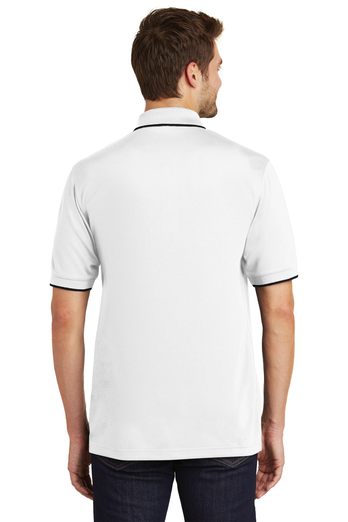 Port Authority Men's Dry Zone UV Micro-Mesh Tipped Polo. K111 Mens Apparel Shirts & Tops
