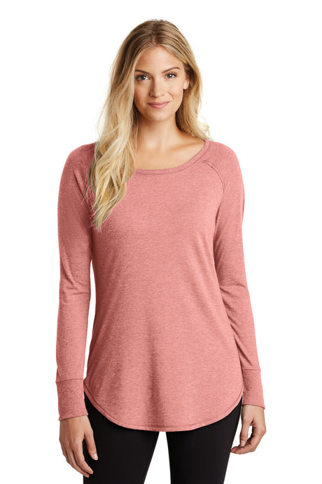 District Women's Perfect Tri Long Sleeve Tunic Tee. DT132L Womens Apparel Shirts & Tops