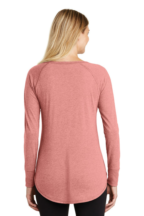 District Women's Perfect Tri Long Sleeve Tunic Tee. DT132L Womens Apparel Shirts & Tops