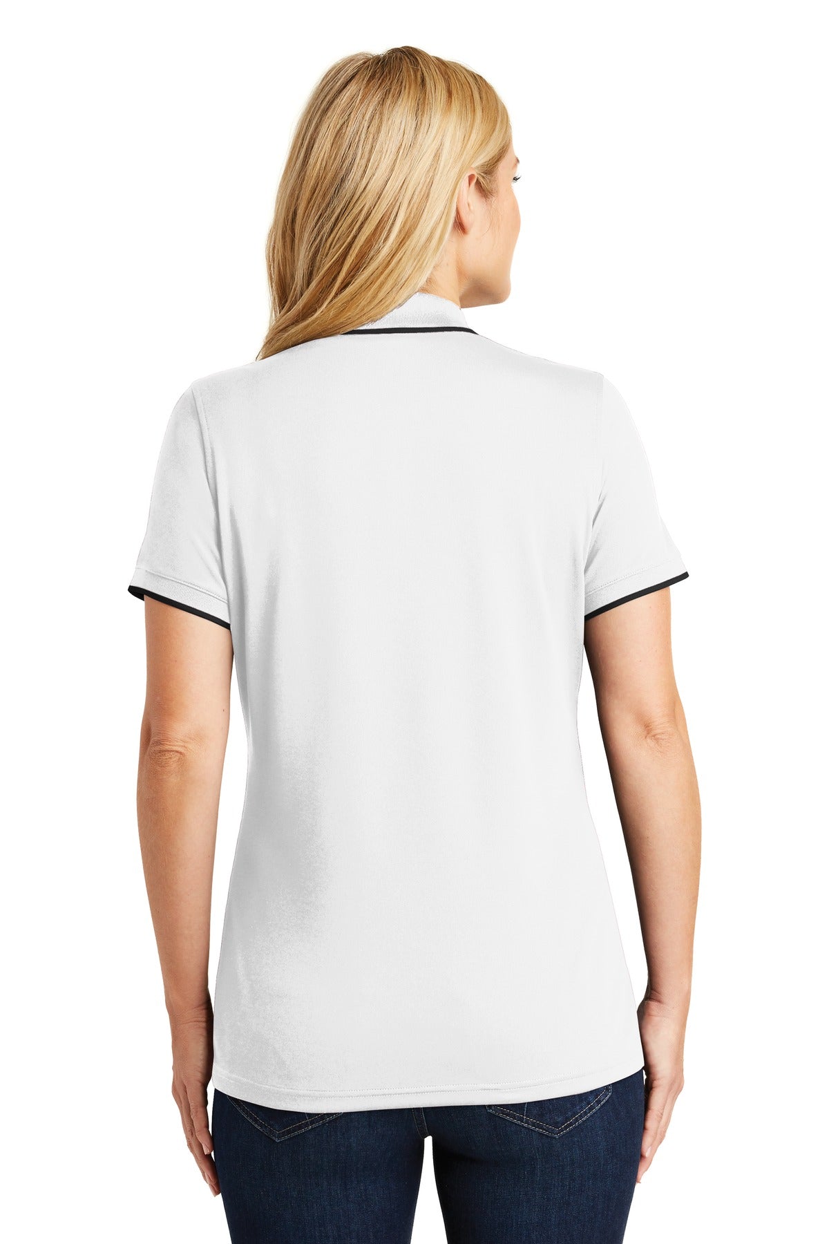Port Authority Women's Dry Zone UV Micro-Mesh Tipped Polo. LK111 Womens Apparel Shirts & Tops