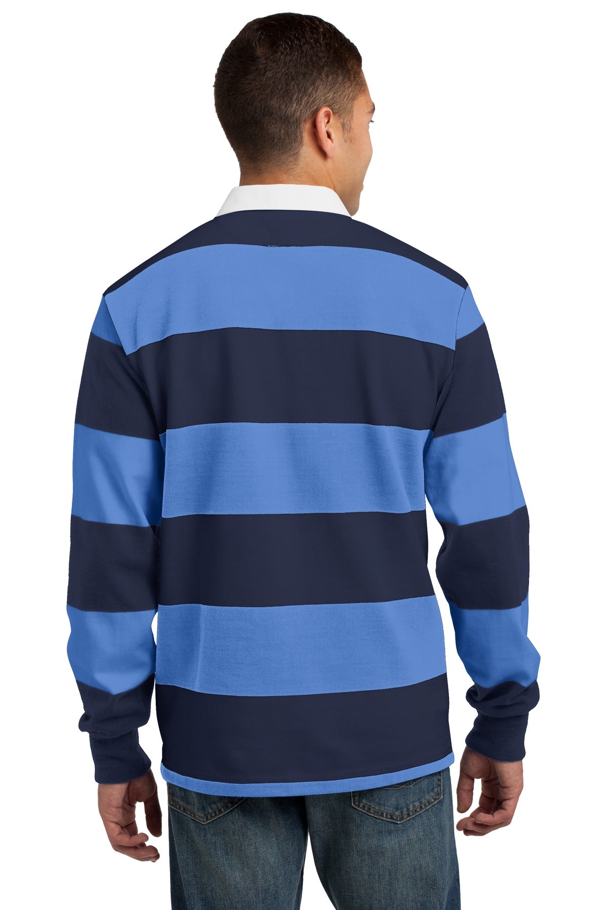 Sport-Tek Men's Classic Long Sleeve Rugby Polo Mens Apparel Shirts & Tops
