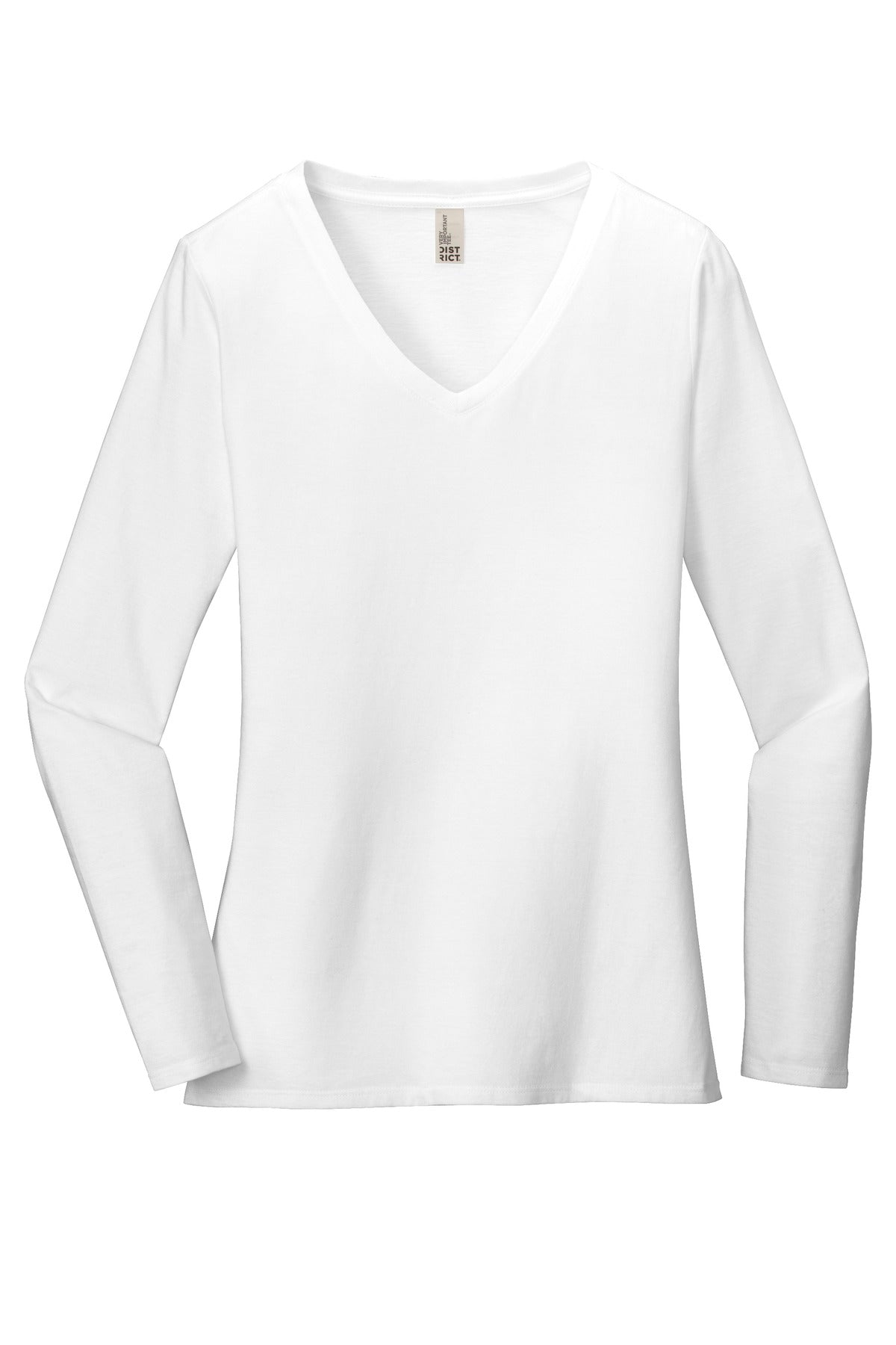 District Women's Very Important Tee Long Sleeve V-Neck. DT6201 Womens Apparel Shirts & Tops