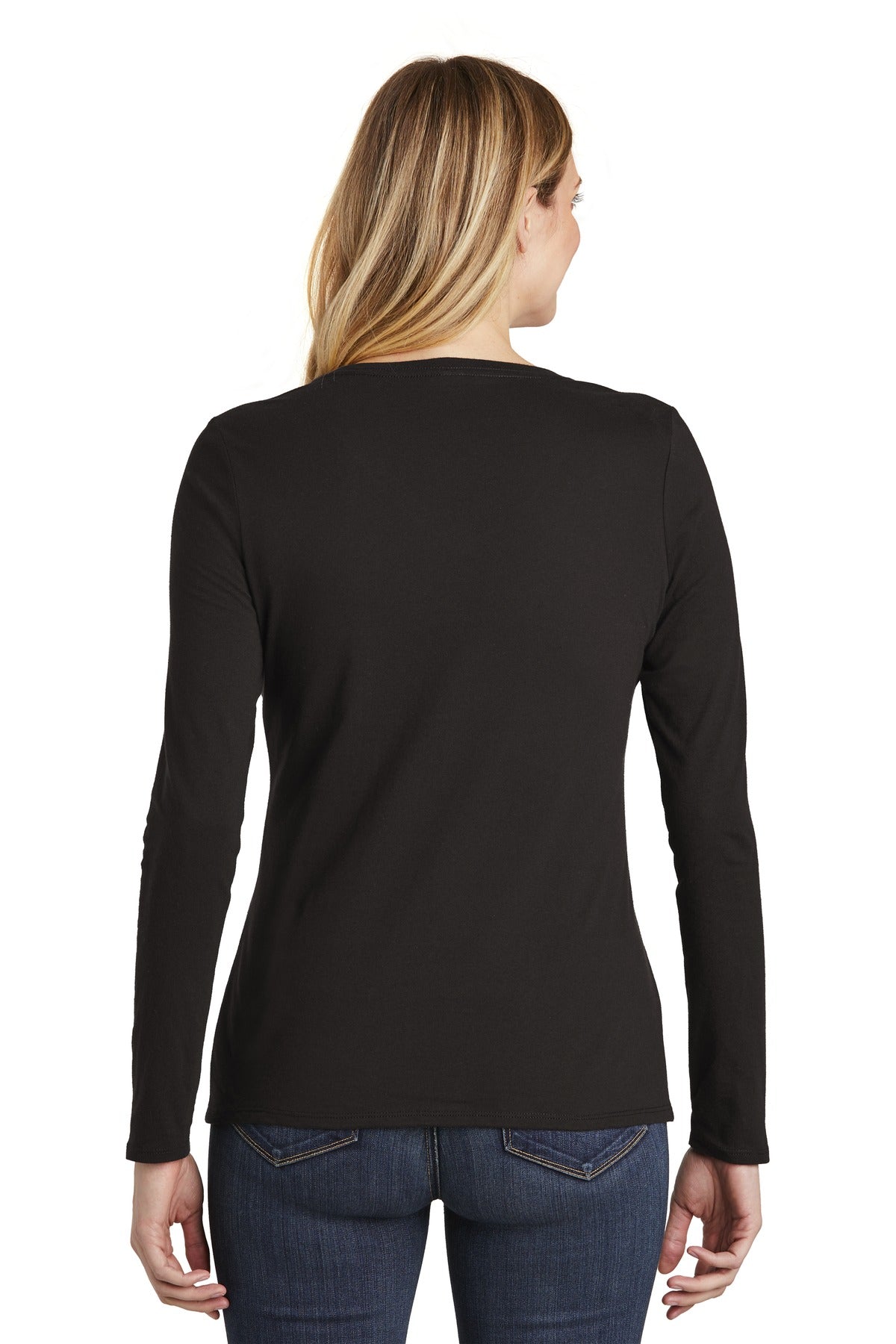 District Women's Very Important Tee Long Sleeve V-Neck. DT6201 Womens Apparel Shirts & Tops