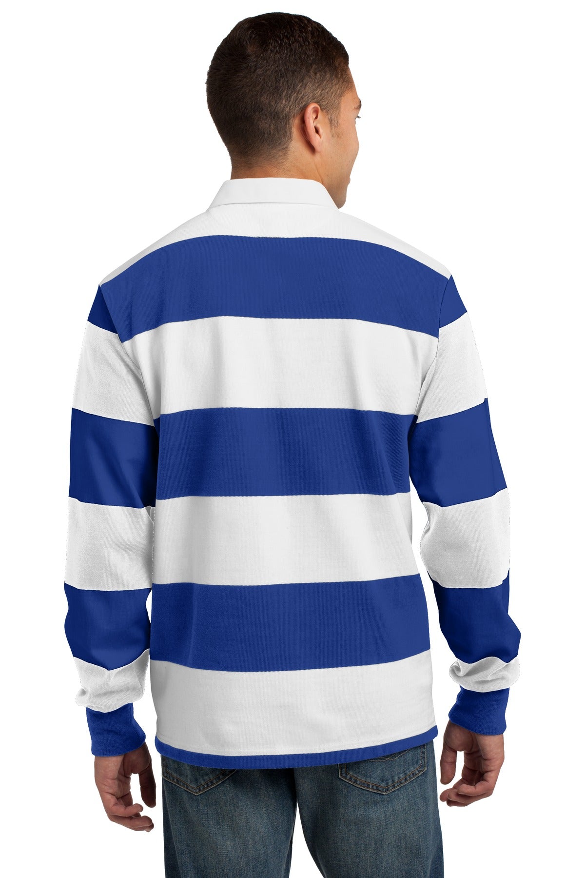 Sport-Tek Men's Classic Long Sleeve Rugby Polo Mens Apparel Shirts & Tops