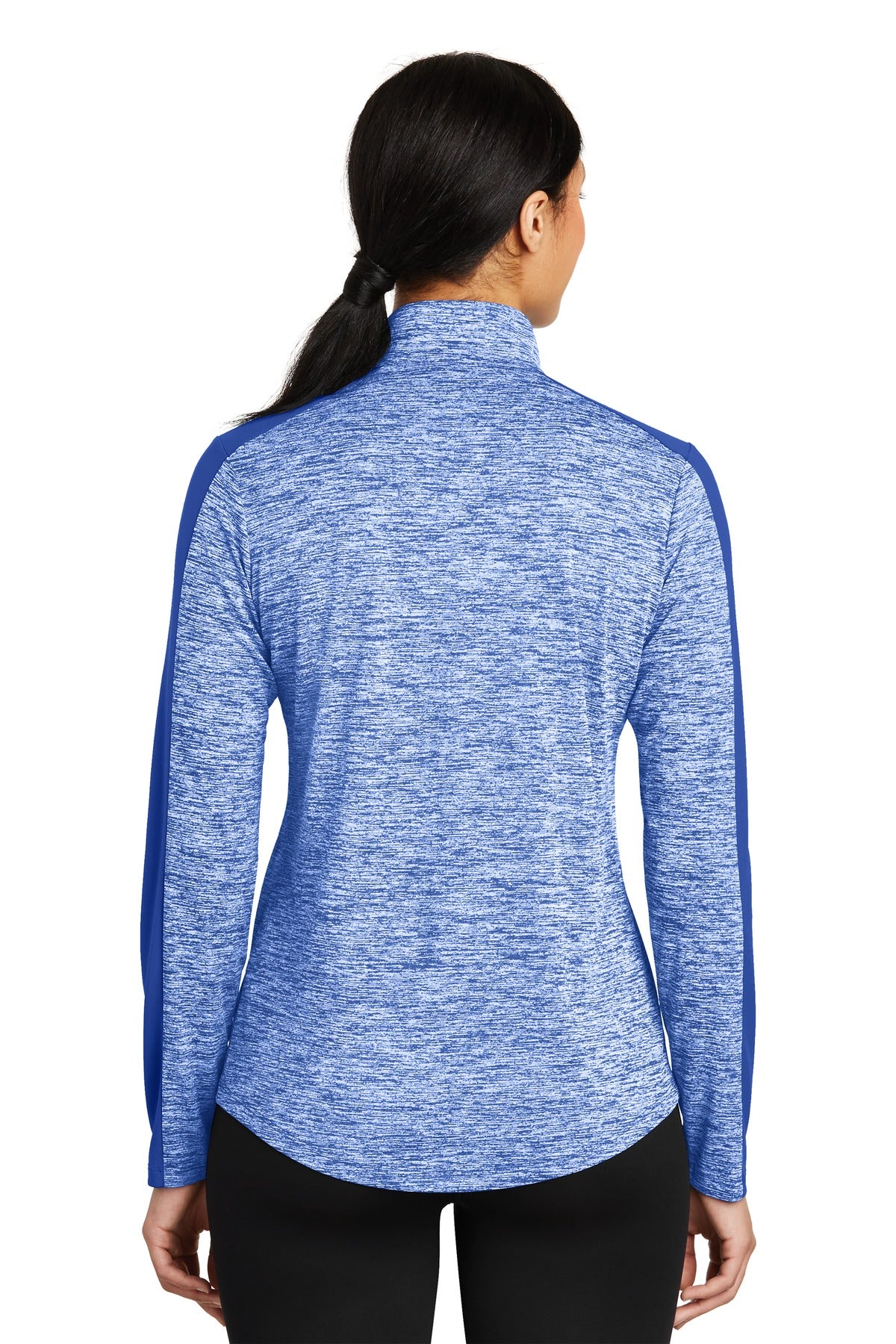 Sport-Tek Women's PosiCharge Electric Heather Colorblock 1/4-Zip Pullover LST397 Womens Apparel Sweatshirts & Fleece