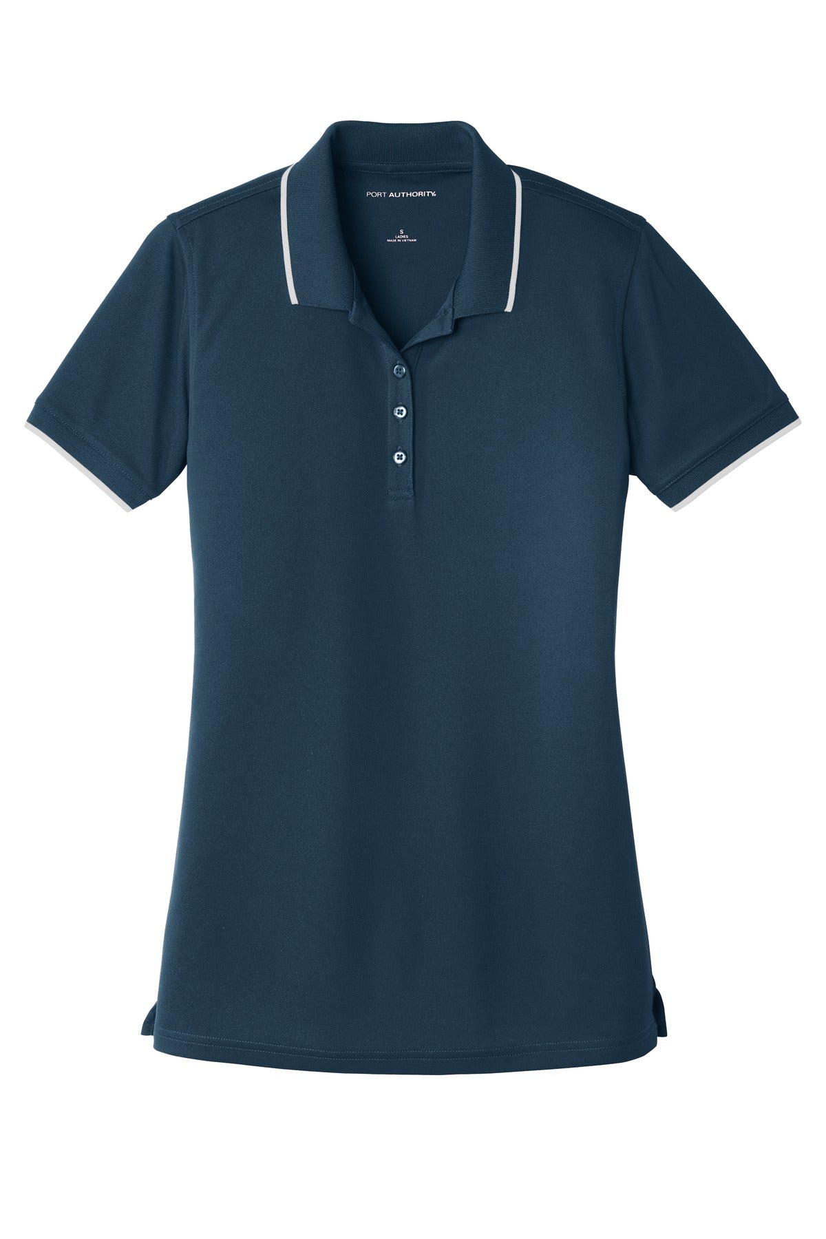 Port Authority Women's Dry Zone UV Micro-Mesh Tipped Polo. LK111 Womens Apparel Shirts & Tops