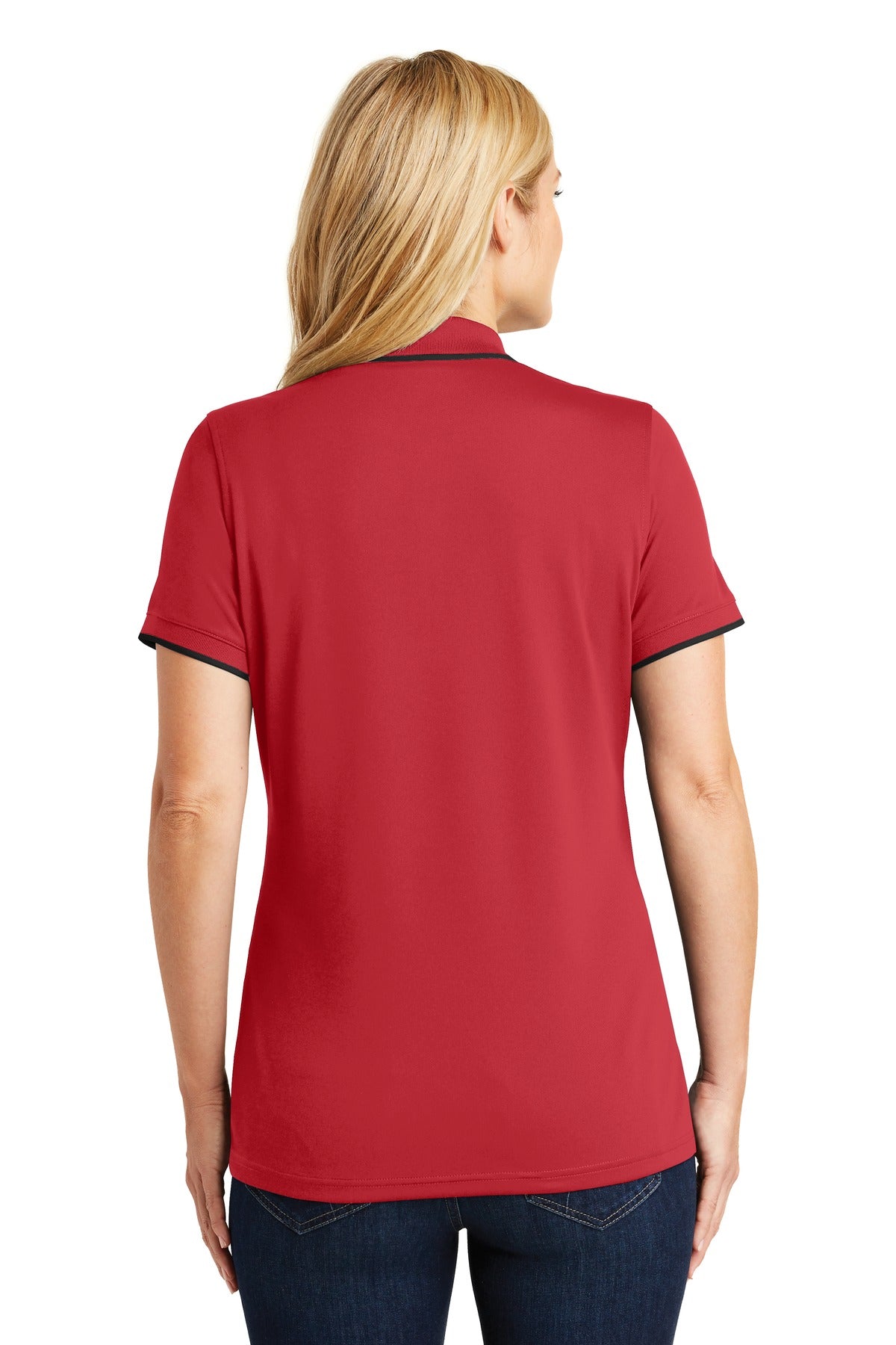 Port Authority Women's Dry Zone UV Micro-Mesh Tipped Polo. LK111 Womens Apparel Shirts & Tops