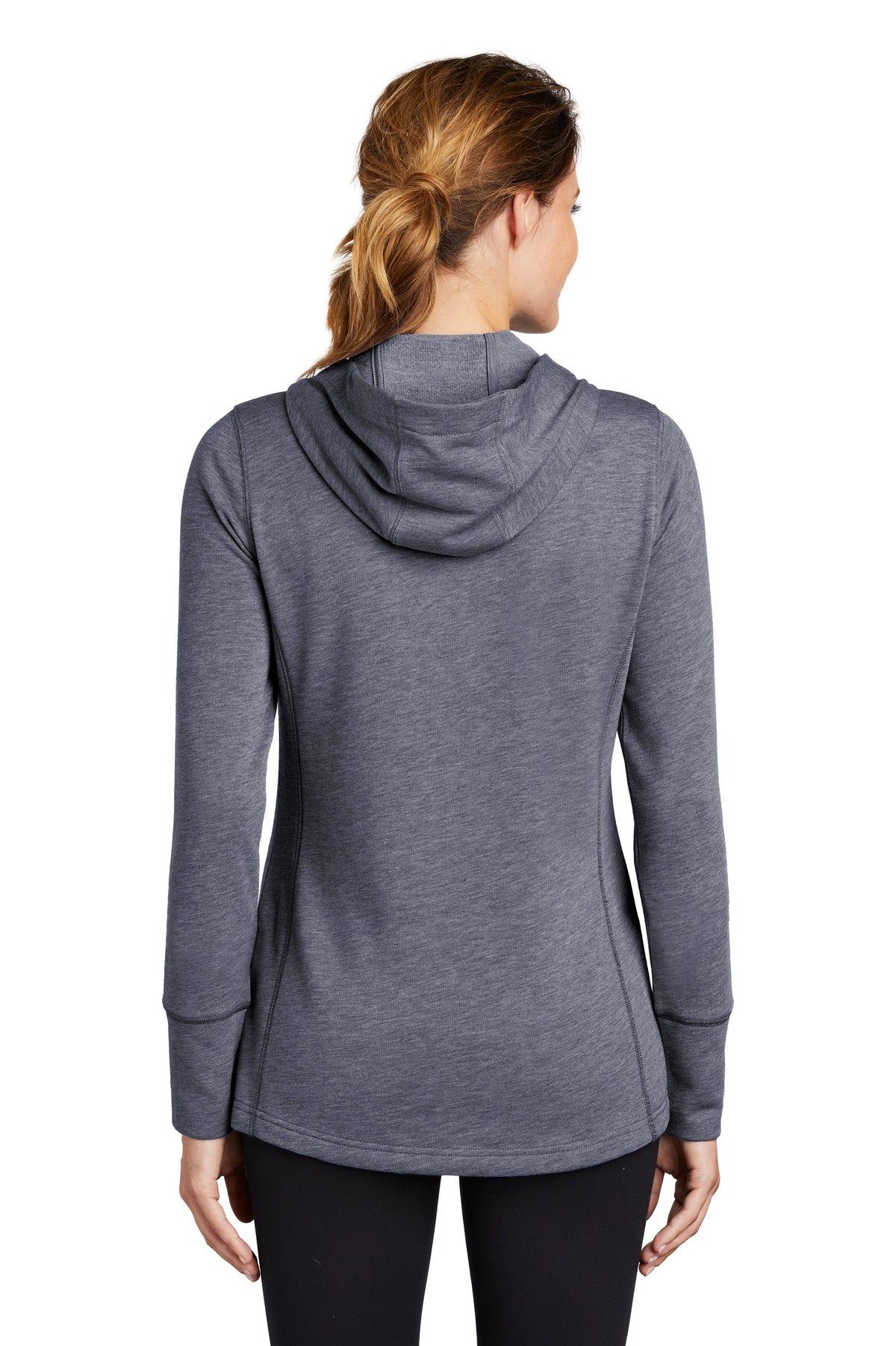 Sport-Tek Women's PosiCharge Tri-Blend Wicking Fleece Hooded Pullover LST296 Womens Apparel Sweatshirts & Fleece