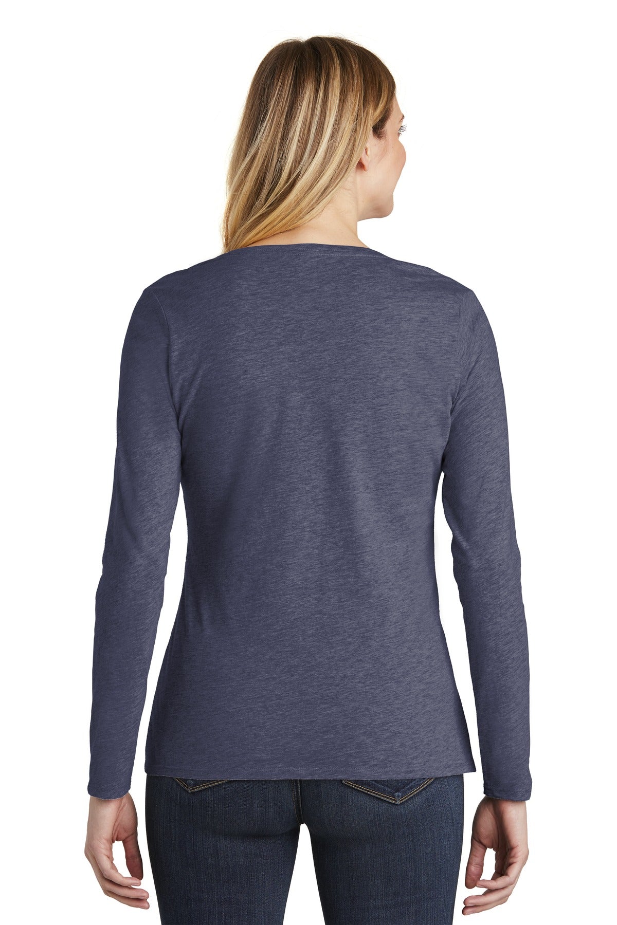 District Women's Very Important Tee Long Sleeve V-Neck. DT6201 Womens Apparel Shirts & Tops