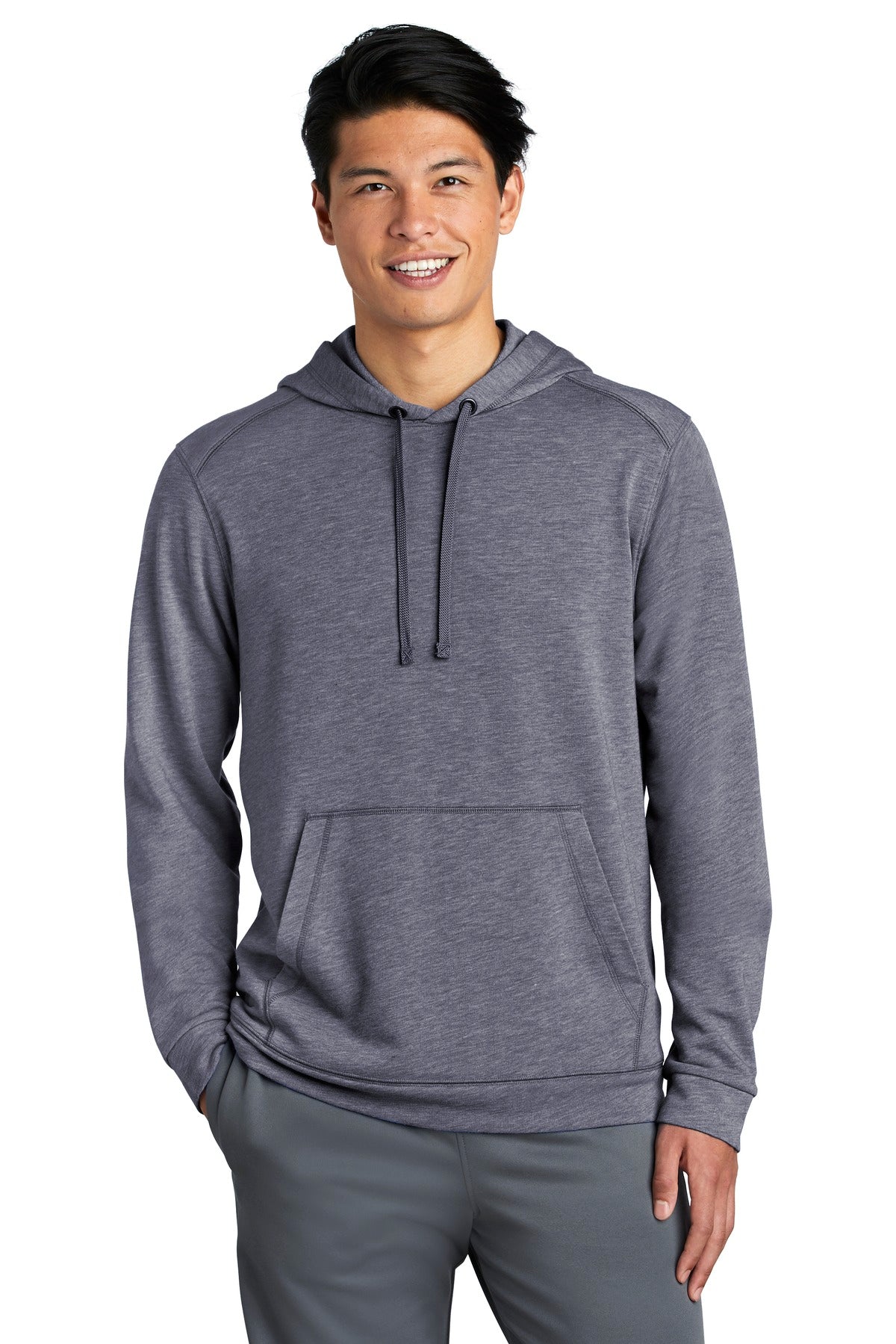Sport-Tek Men's PosiCharge Tri-Blend Wicking Fleece Hooded Pullover ST296 Womens Apparel Sweatshirts & Fleece