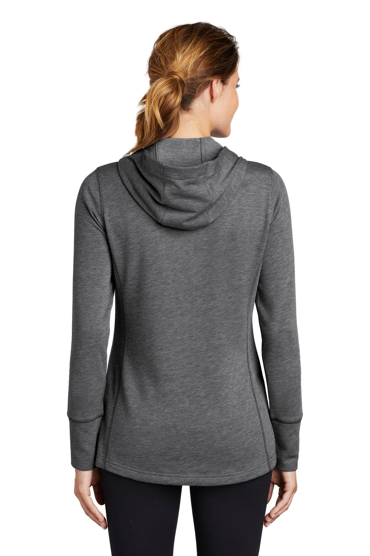 Sport-Tek Women's PosiCharge Tri-Blend Wicking Fleece Hooded Pullover LST296 Womens Apparel Sweatshirts & Fleece