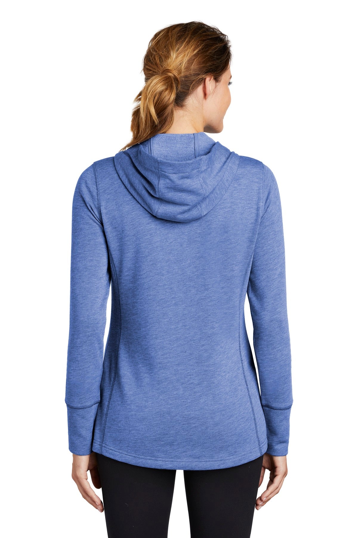 Sport-Tek Women's PosiCharge Tri-Blend Wicking Fleece Hooded Pullover LST296 Womens Apparel Sweatshirts & Fleece
