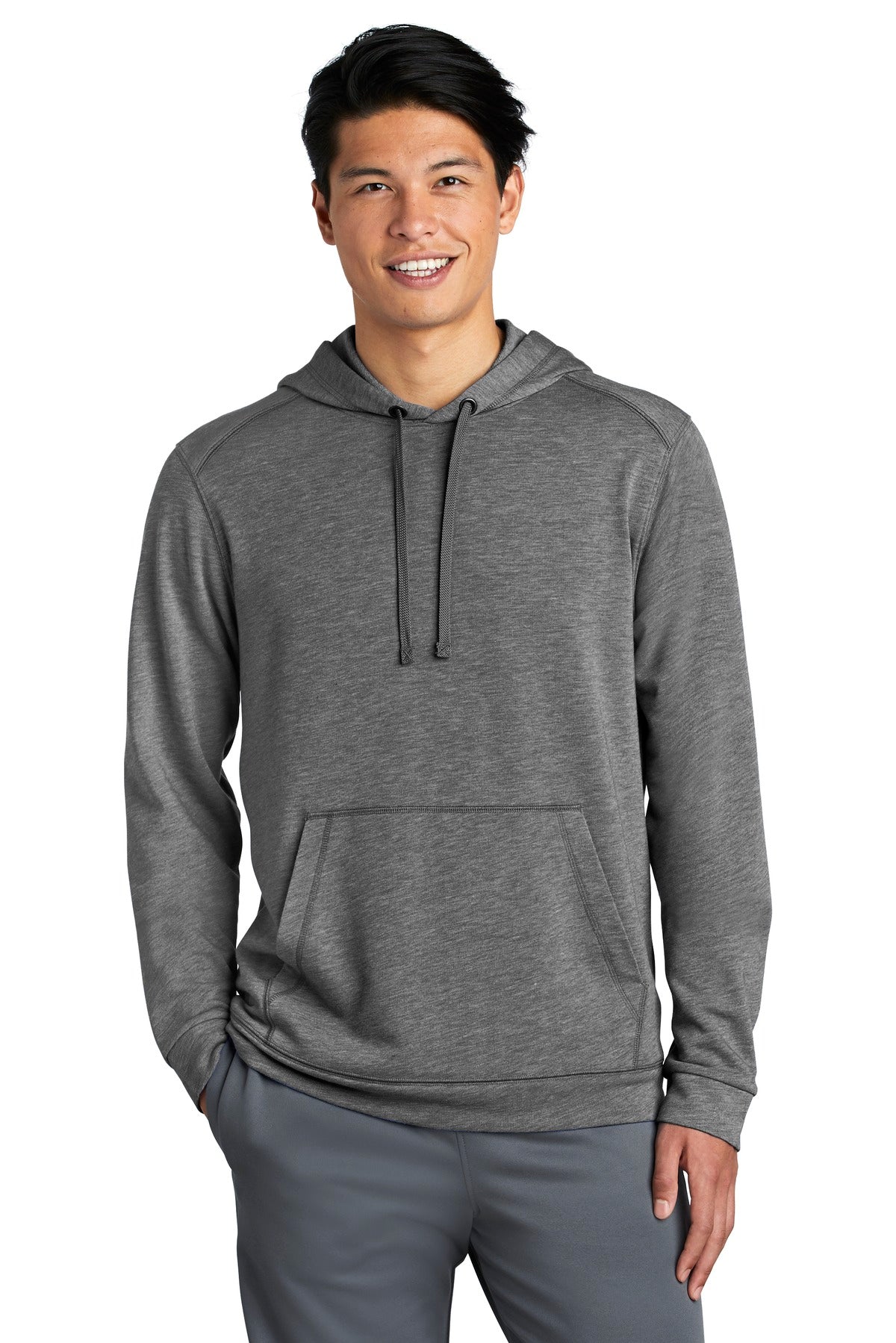 Sport-Tek Men's PosiCharge Tri-Blend Wicking Fleece Hooded Pullover ST296 Womens Apparel Sweatshirts & Fleece