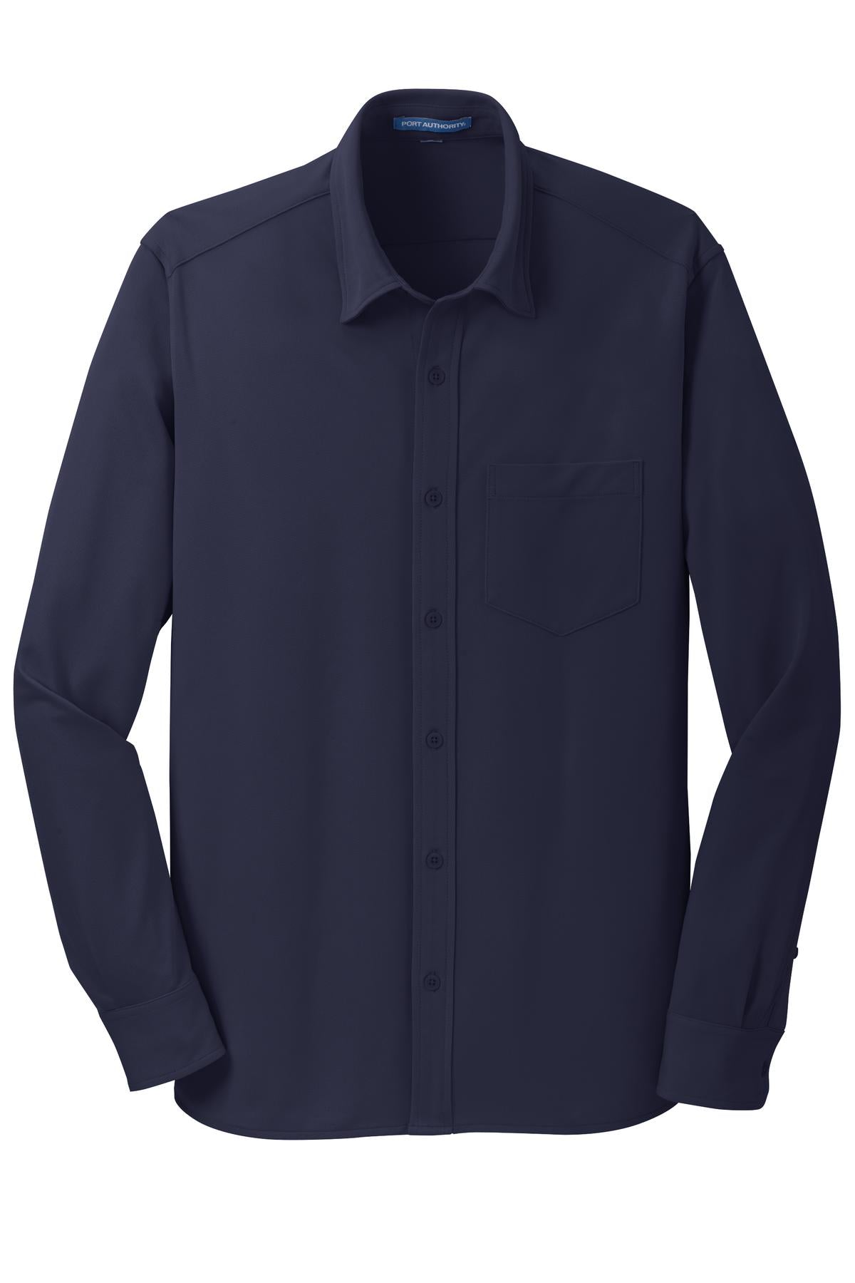 Port Authority Men's Dimension Knit Dress Shirt. K570 Mens Apparel Shirts & Tops