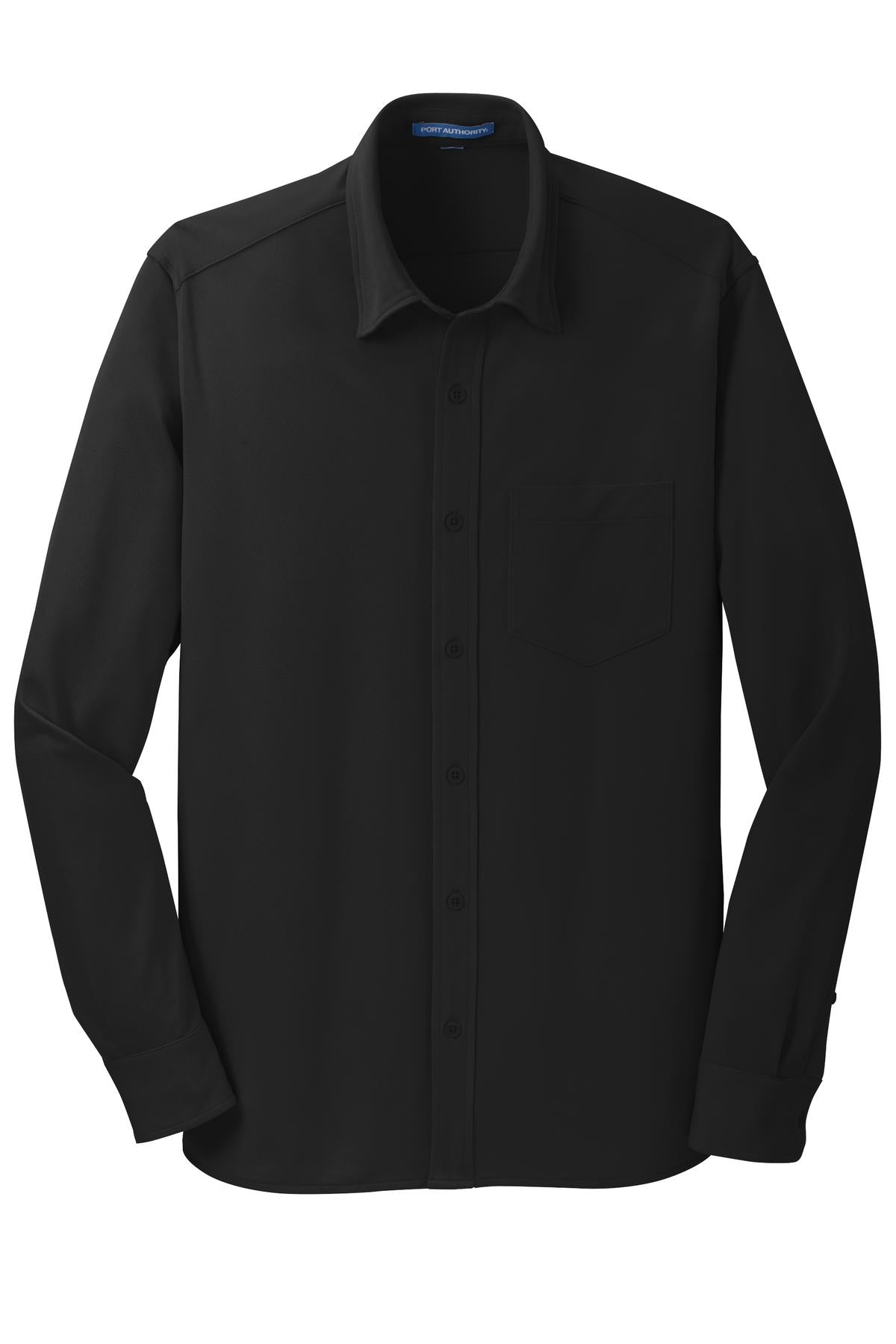Port Authority Men's Dimension Knit Dress Shirt. K570 Mens Apparel Shirts & Tops