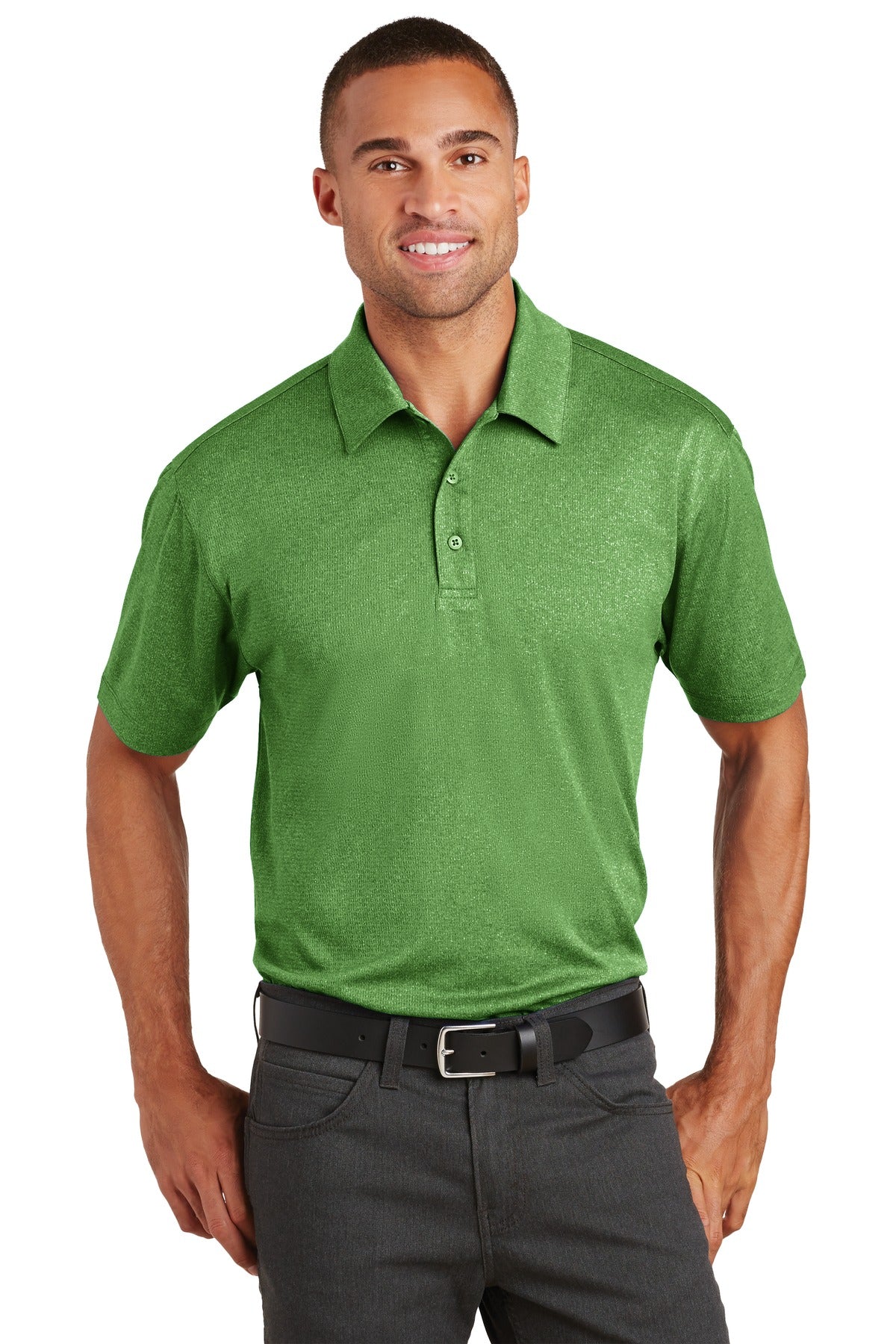 Port Authority Men's Trace Heather Polo. K576 Mens Apparel Shirts & Tops