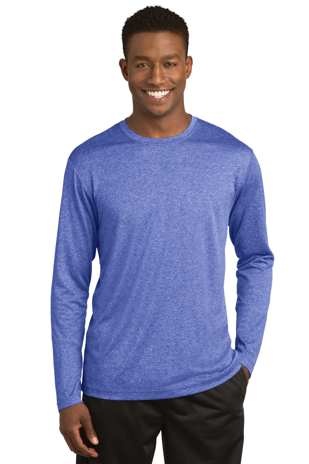 Sport-Tek Men's Long Sleeve Heather Contender Tee Mens Apparel Shirts & Tops