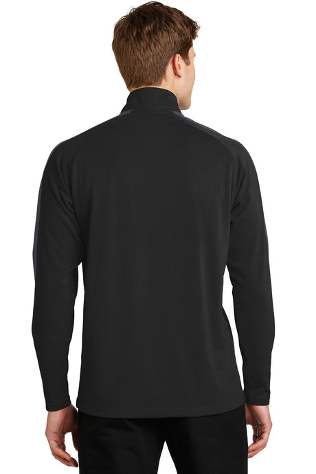 Sport-Tek Men's Sport-Wick Textured Colorblock 1/4-Zip Pullover Mens Apparel Sweatshirts & Fleece
