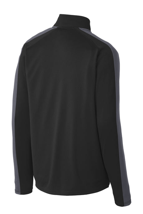 Sport-Tek Men's Sport-Wick Textured Colorblock 1/4-Zip Pullover Mens Apparel Sweatshirts & Fleece