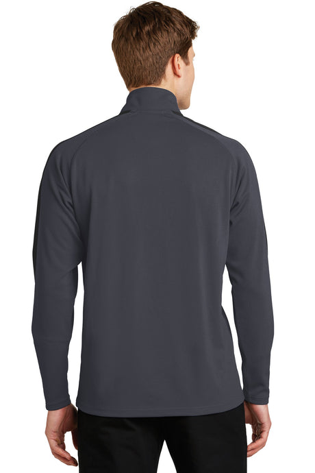 Sport-Tek Men's Sport-Wick Textured Colorblock 1/4-Zip Pullover Mens Apparel Sweatshirts & Fleece