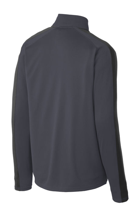 Sport-Tek Men's Sport-Wick Textured Colorblock 1/4-Zip Pullover Mens Apparel Sweatshirts & Fleece
