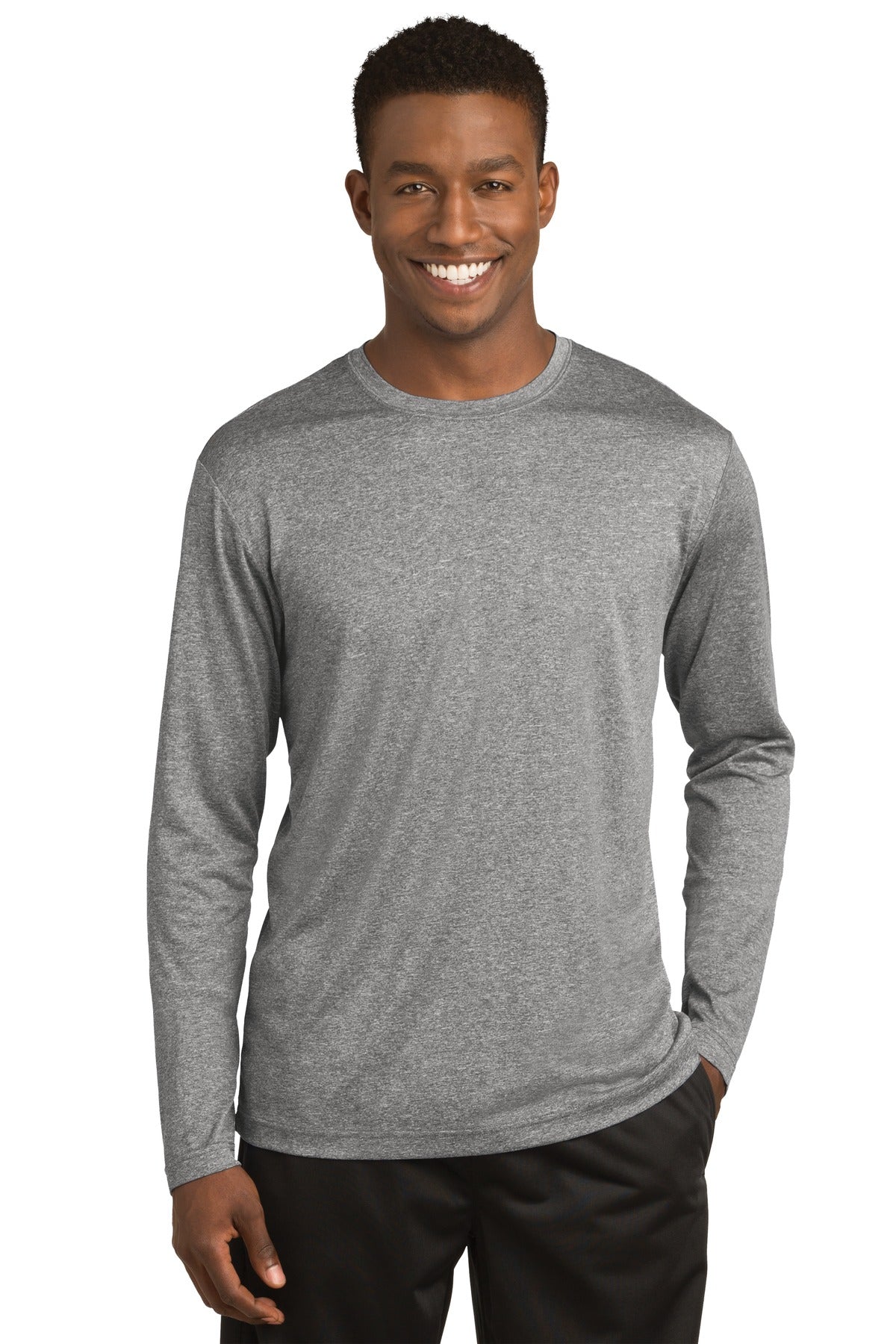 Sport-Tek Men's Long Sleeve Heather Contender Tee Mens Apparel Shirts & Tops