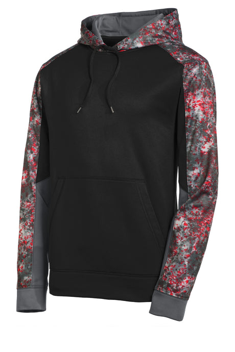 Sport-Tek Men's Sport-Wick Mineral Freeze Fleece Colorblock Hooded Pullover Mens Apparel Sweatshirts & Fleece