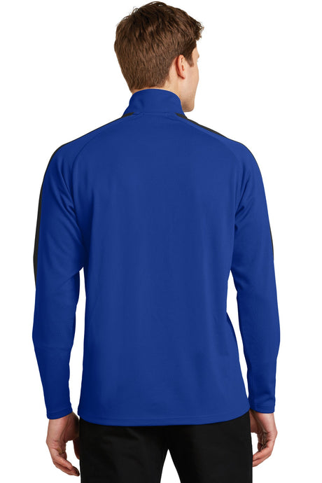 Sport-Tek Men's Sport-Wick Textured Colorblock 1/4-Zip Pullover Mens Apparel Sweatshirts & Fleece