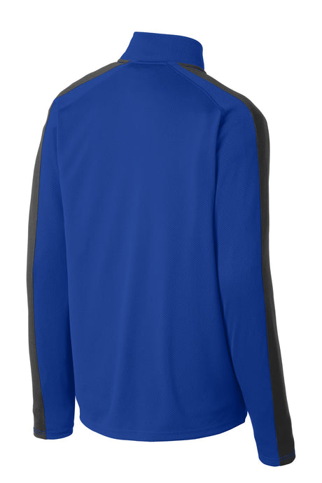 Sport-Tek Men's Sport-Wick Textured Colorblock 1/4-Zip Pullover Mens Apparel Sweatshirts & Fleece