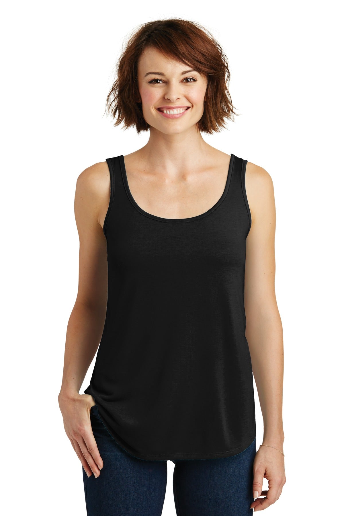 District Women's Drapey Tank. DM414 Womens Apparel Shirts & Tops