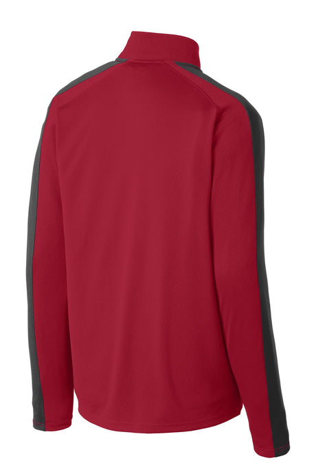 Sport-Tek Men's Sport-Wick Textured Colorblock 1/4-Zip Pullover Mens Apparel Sweatshirts & Fleece