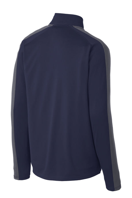 Sport-Tek Men's Sport-Wick Textured Colorblock 1/4-Zip Pullover Mens Apparel Sweatshirts & Fleece