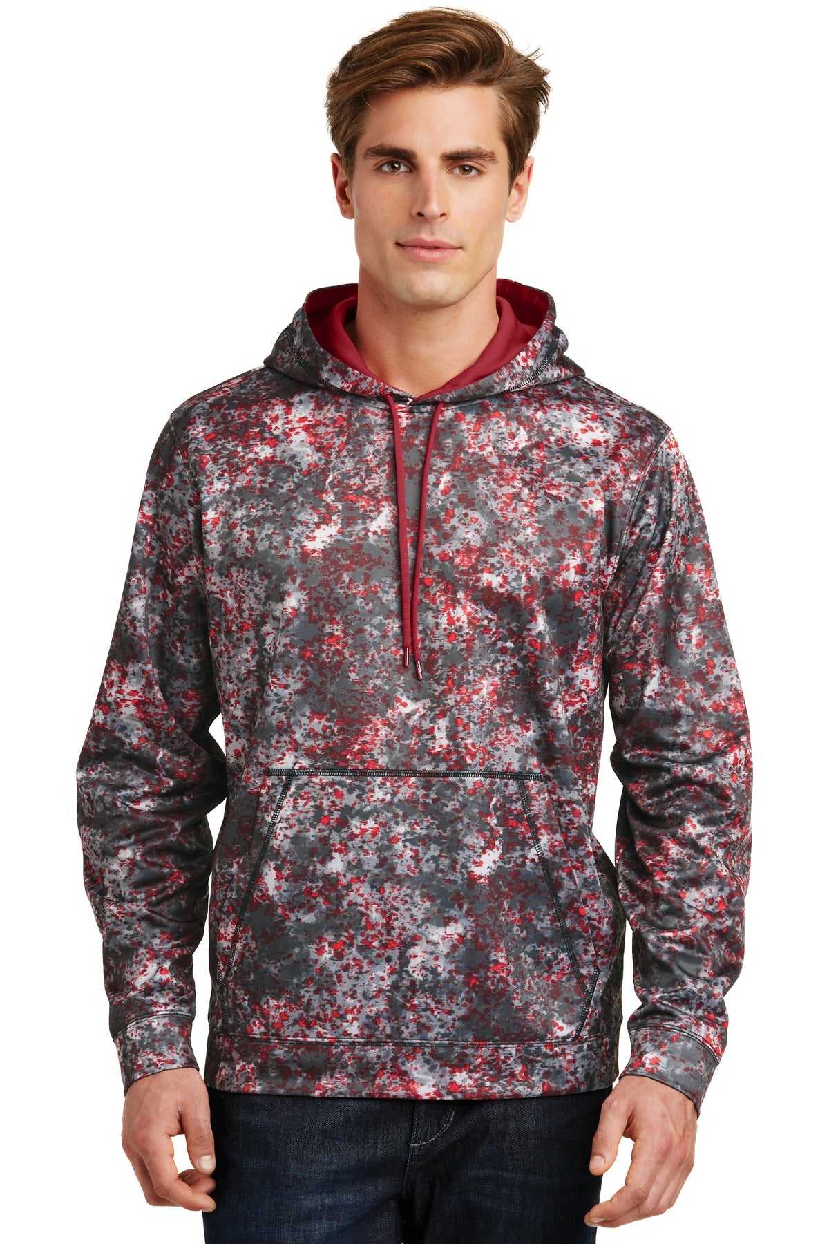 Sport-Tek Men's Sport-Wick Mineral Freeze Fleece Hooded Pullover Mens Apparel Sweatshirts & Fleece