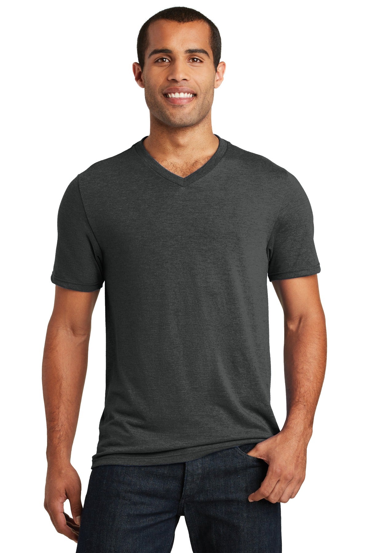 District Men's Perfect Tri V-Neck Tee. DT1350 Mens Apparel Shirts & Tops