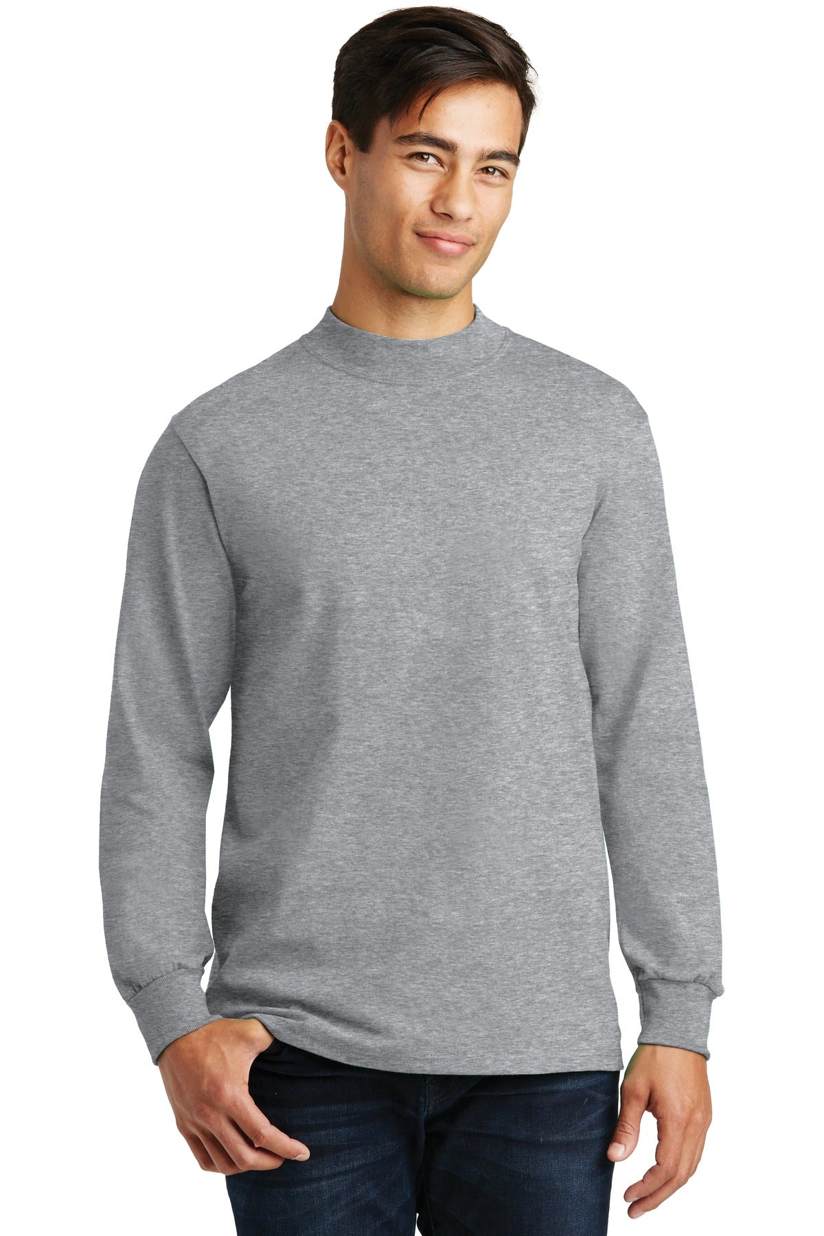 Port & Company Men's Essential Mock Turtleneck Mens Apparel Shirts & Tops