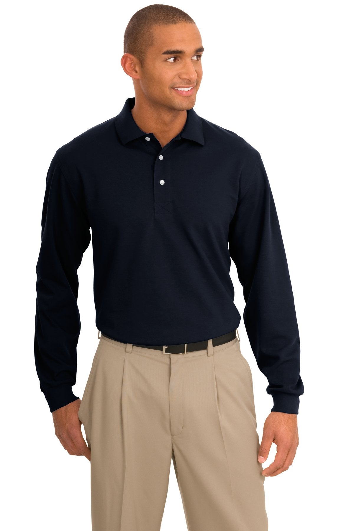Port Authority Men's Rapid Dry Long Sleeve Polo K455LS Mens Apparel Shirts & Tops