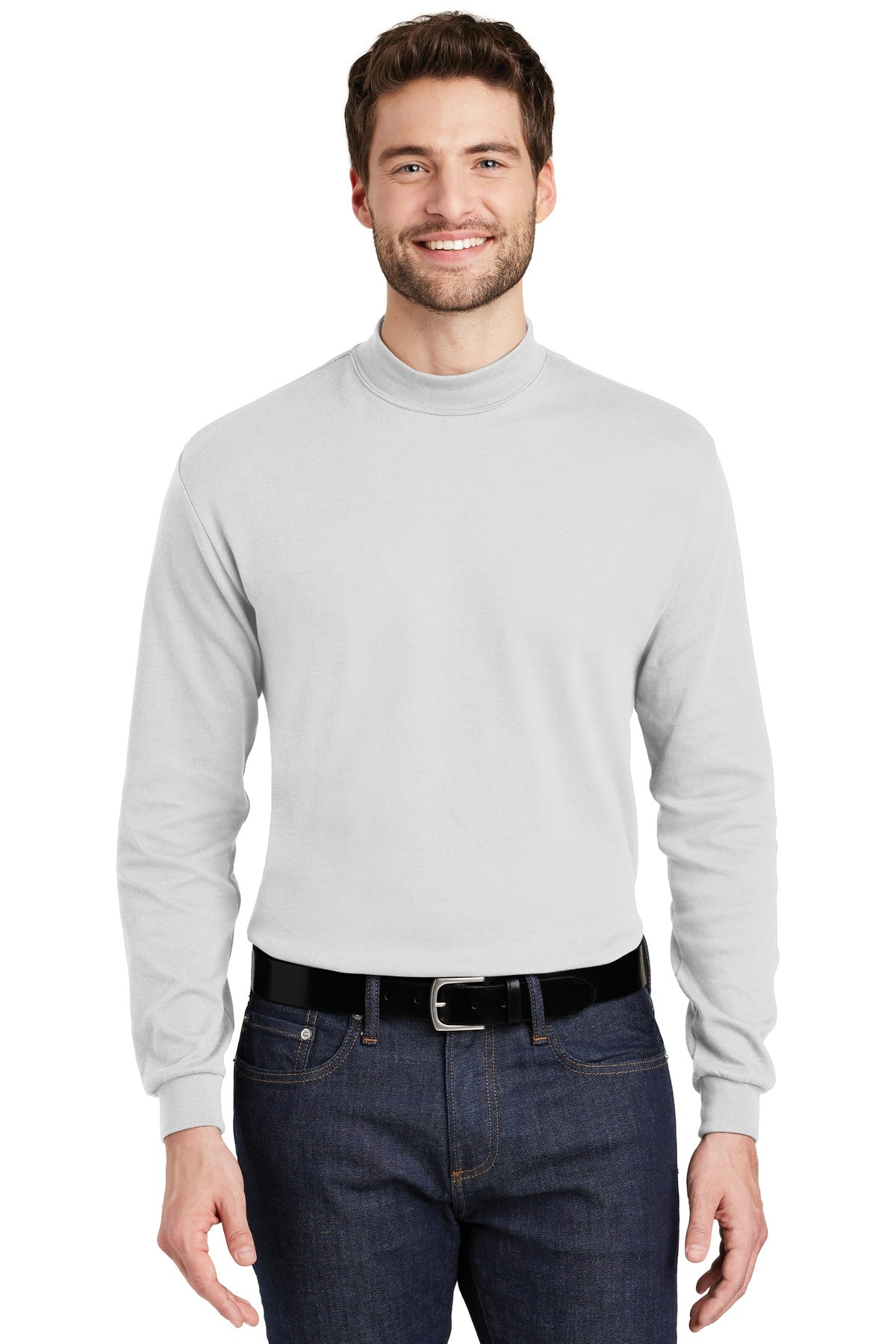 Port Authority Men's Interlock Knit Mock Turtleneck. K321 Mens Apparel Shirts & Tops