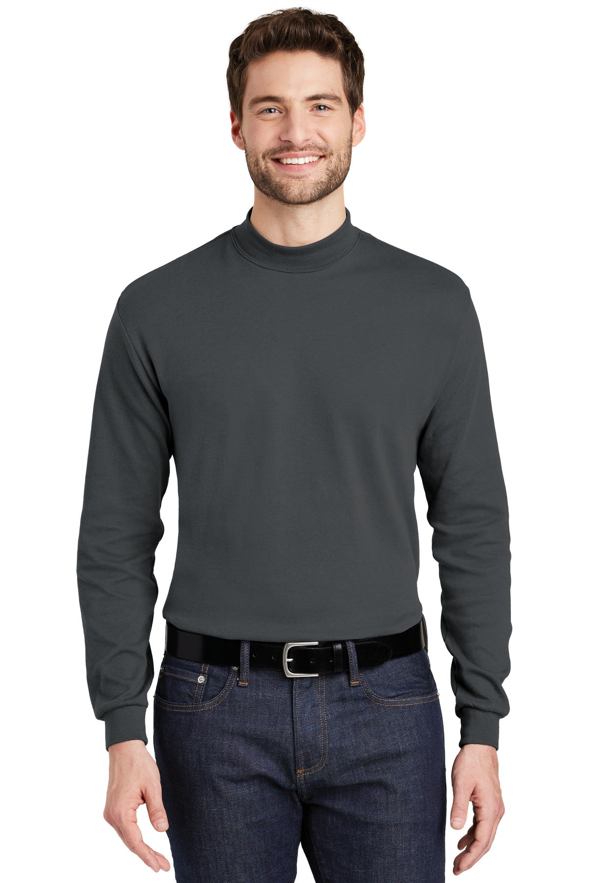 Port Authority Men's Interlock Knit Mock Turtleneck. K321 Mens Apparel Shirts & Tops
