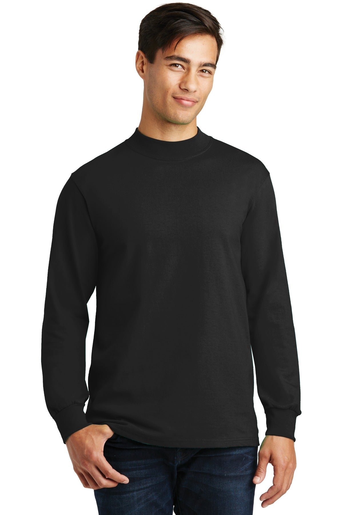 Port & Company Men's Essential Mock Turtleneck Mens Apparel Shirts & Tops