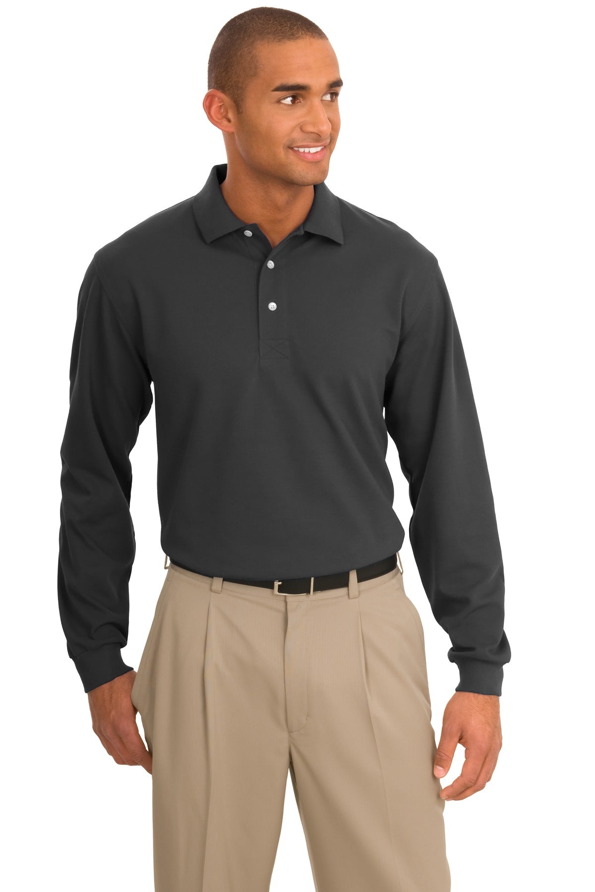 Port Authority Men's Rapid Dry Long Sleeve Polo K455LS Mens Apparel Shirts & Tops