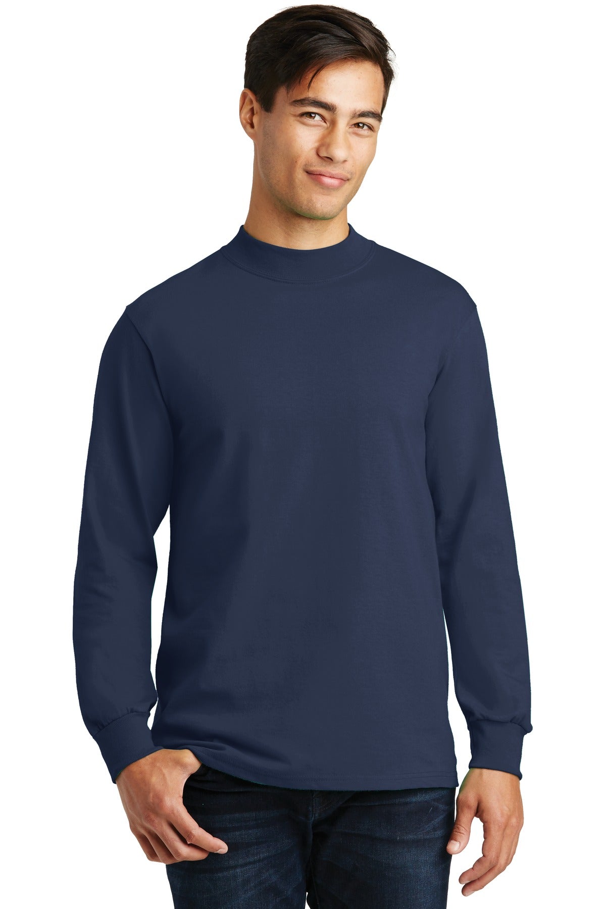 Port & Company Men's Essential Mock Turtleneck Mens Apparel Shirts & Tops