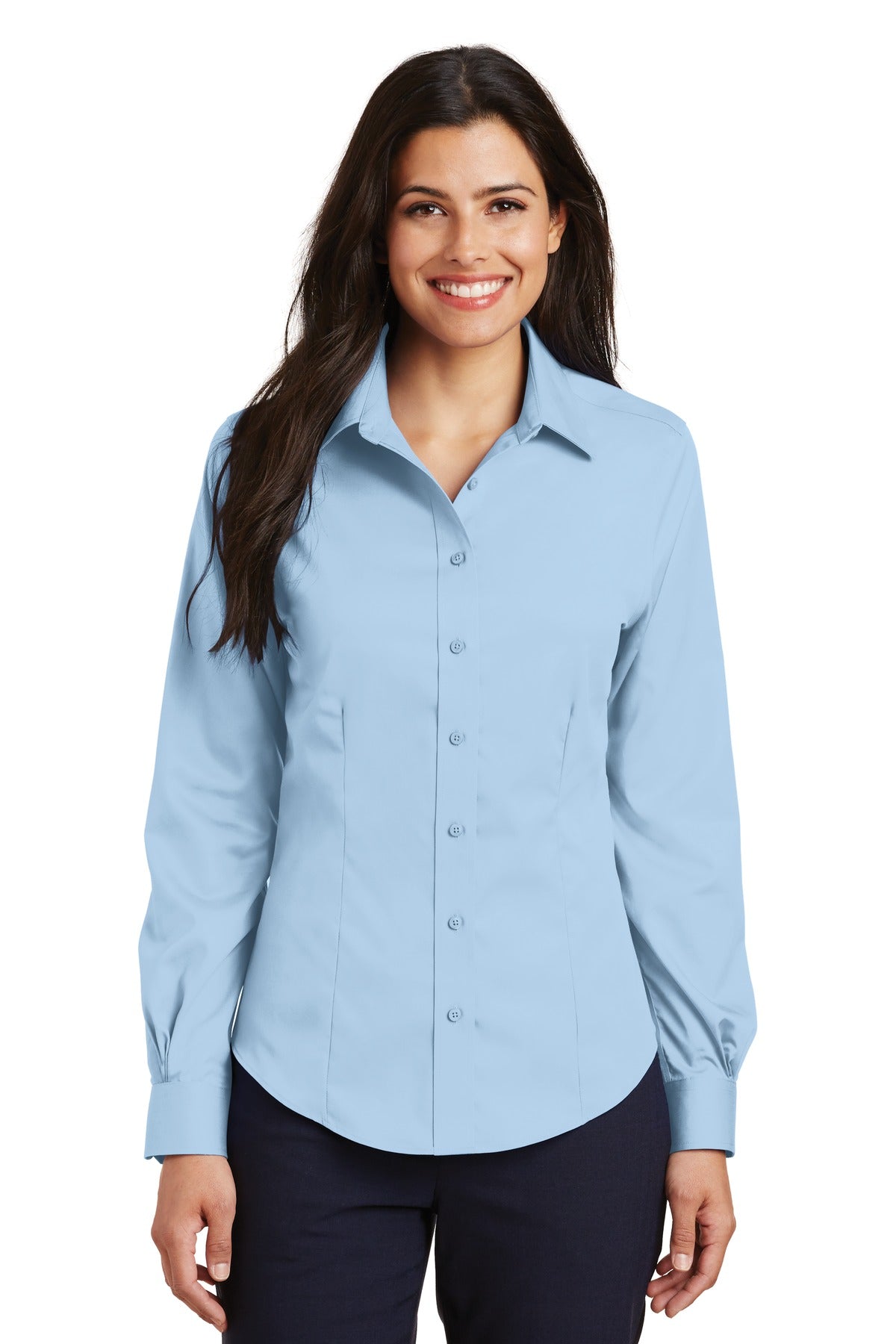 Port Authority Women's Non-Iron Twill Shirt. L638 Womens Apparel Shirts & Tops