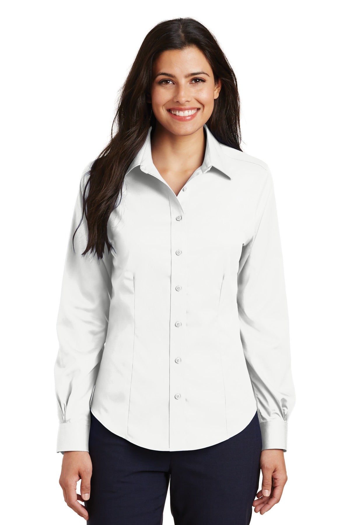 Port Authority Women's Non-Iron Twill Shirt. L638 Womens Apparel Shirts & Tops