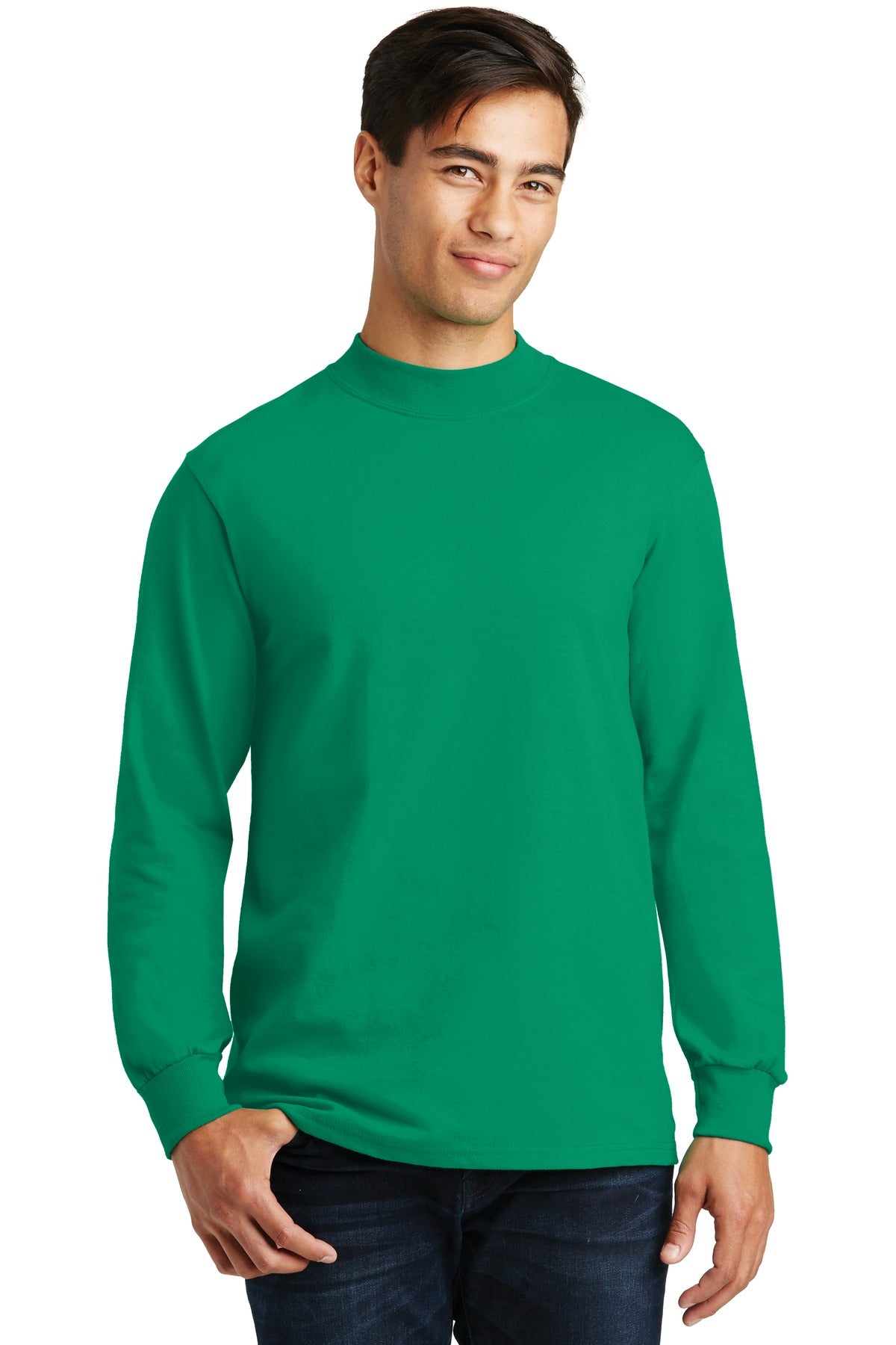 Port & Company Men's Essential Mock Turtleneck Mens Apparel Shirts & Tops