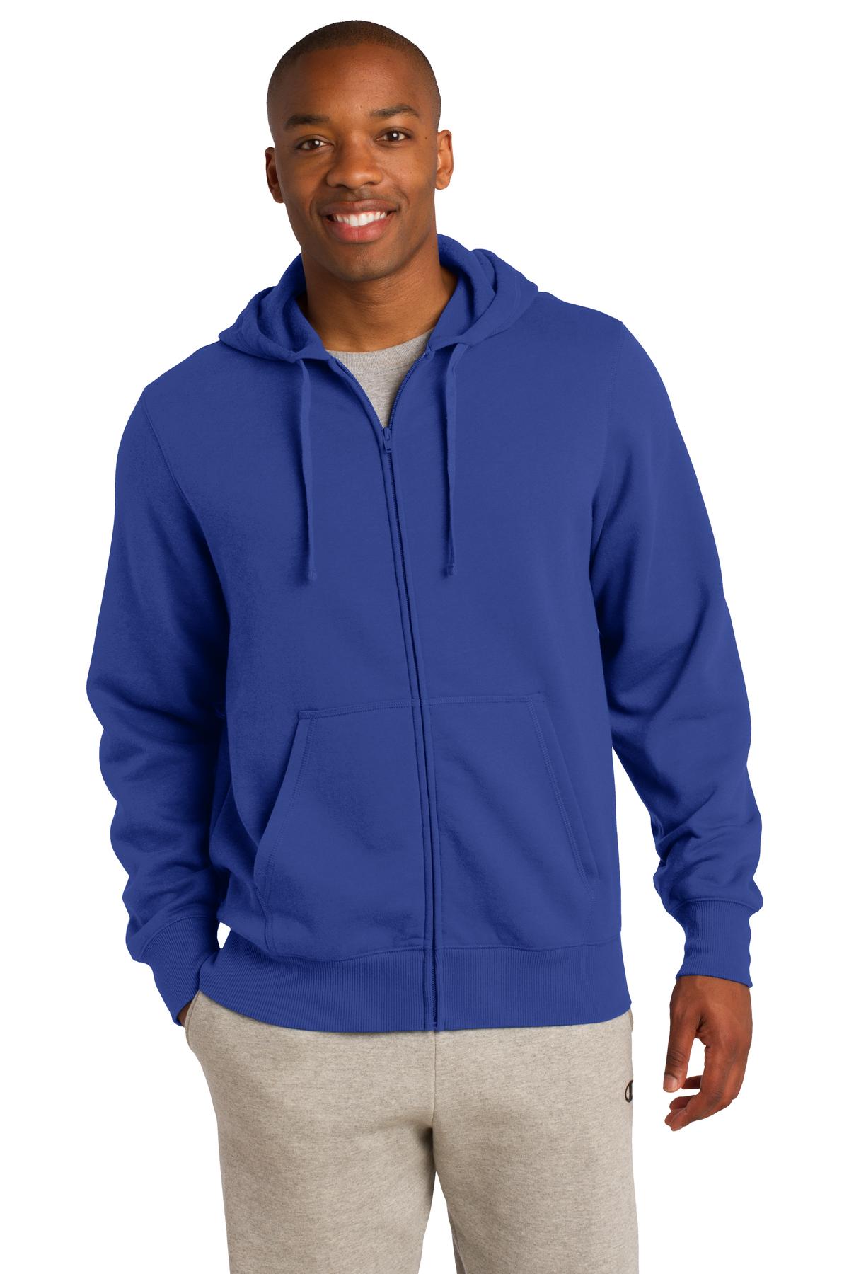 Sport-Tek Men's Full-Zip Hooded Sweatshirt Mens Apparel Sweatshirts & Fleece