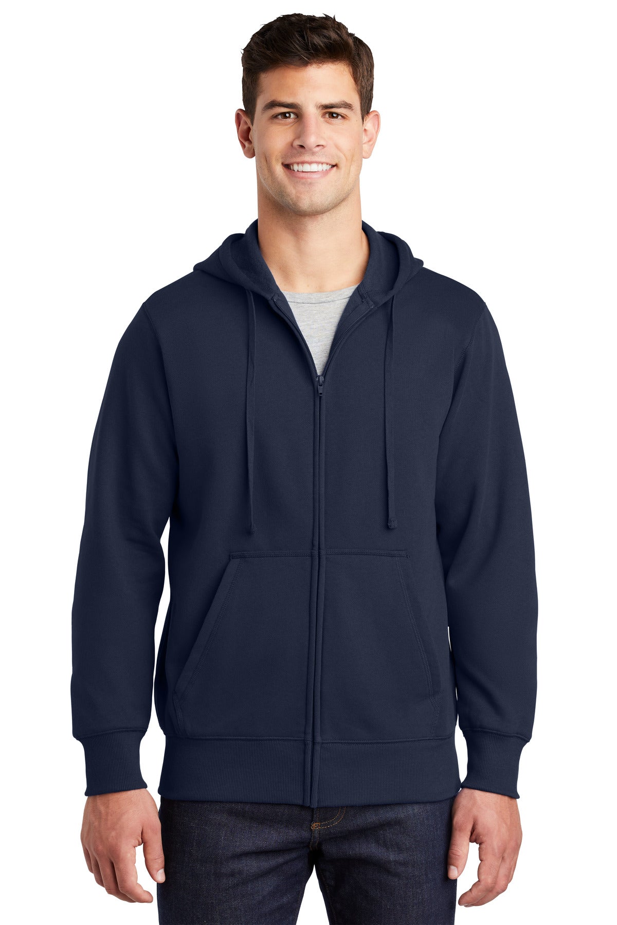 Sport-Tek Men's Full-Zip Hooded Sweatshirt Mens Apparel Sweatshirts & Fleece