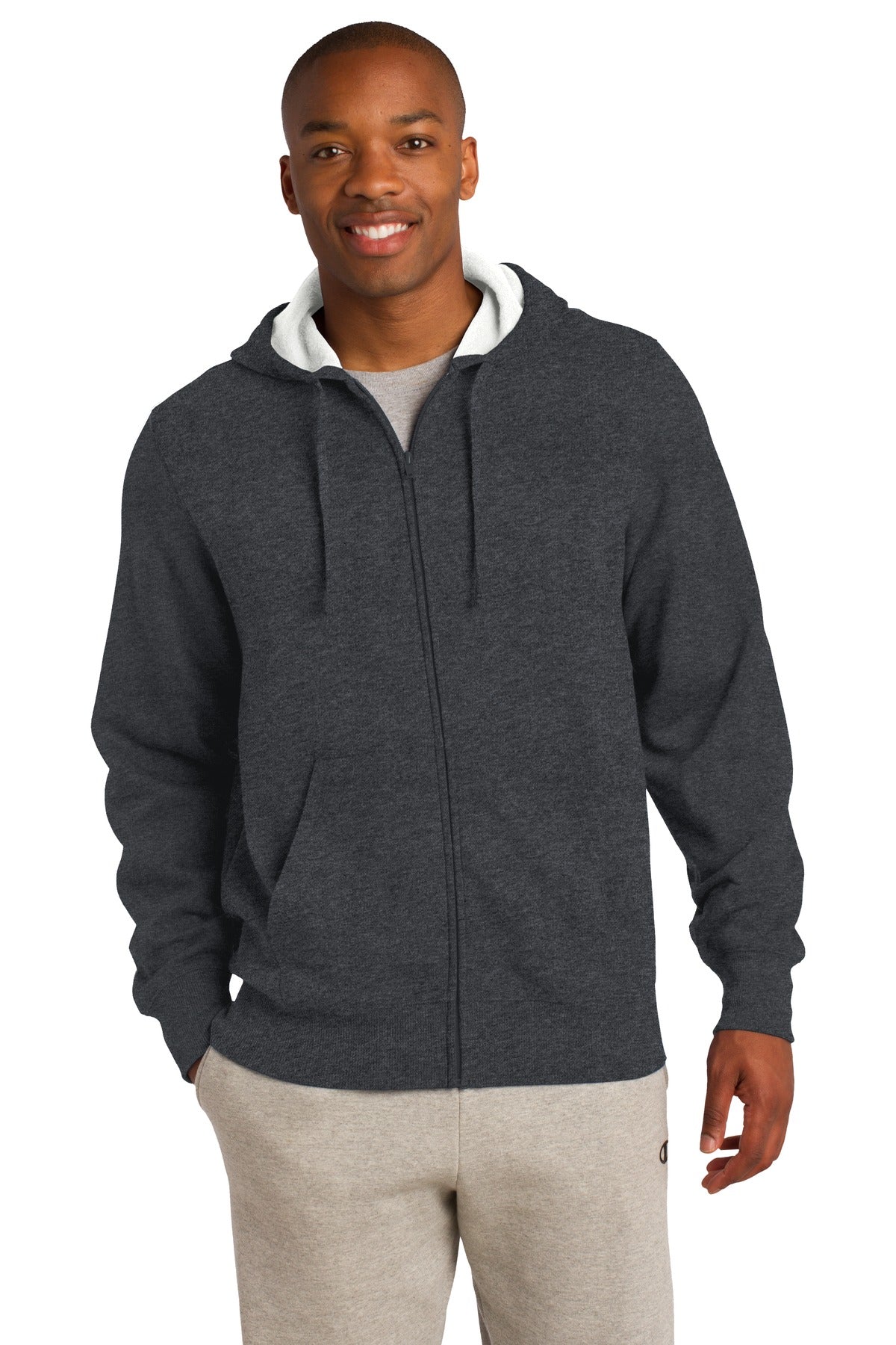Sport-Tek Men's Full-Zip Hooded Sweatshirt Mens Apparel Sweatshirts & Fleece